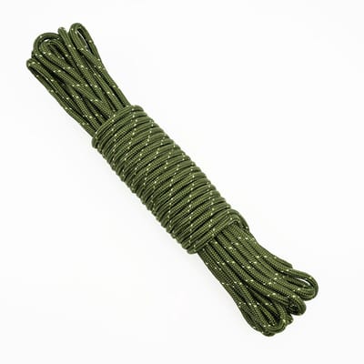 Paracord touw, zalfgroen nylon touw, 20 m multifunctioneel outdoor touw, klimtouw, wastouw voor kamperen, tuin en buiten