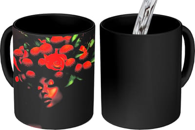 Magische Mok - Foto op Warmte Mokken - Koffiemok - Vrouw - lychee - exotisch - Magic Mok - Beker - 350 ML - Theemok