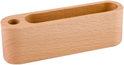 Houten Bureau Organizer - Penhouder Kaarthouder - Bureau Opruimen - Natuurlijk Hout - 13 x 3 x 4 cm - Beukenhout