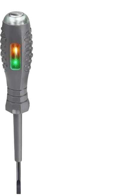 Spanningszoeker Schroevendraaier - Elektrische Tester - Veilig Elektra Testen - Magnetische Kop - 169 cm - Grijs