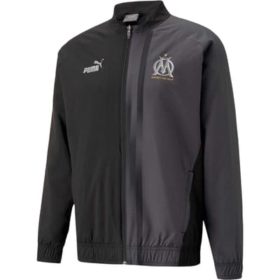 Puma Heren Prematch Olympique De Marseille FC Track Jacket (Zwart)