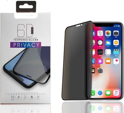 MM&A 6D Privacy Tempered Glass Screen Protector geschikt voor Apple iPhone XR/11 – Screenprotector – Displayfolie – Gehard Glas – Glas - Zwart
