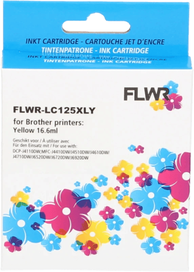 FLWR - Cartridges / Brother LC-125XLY / geel / Geschikt voor Brother