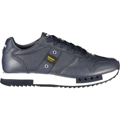 Blauer Blau Polyurethaan Heren Sneakers