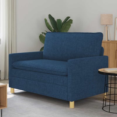 vidaXL - Bank - Blauw - 126 - x - 81 - x - 87,5 - cm - Stof