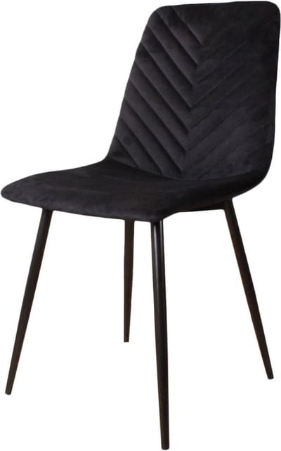 DS4U - Gaby eetkamerstoel Velvet Zwart - Luxe design - Comfortabel zitvlak - Stijlvolle toevoeging aan uw interieur