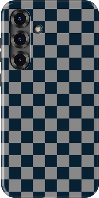 Design Hoesje Samsung Galaxy S25 Plus | Geschikt Voor Mag | Tiny Squares Checkered Print | Backcover Samsung Galaxy S25 Plus Urban Grid