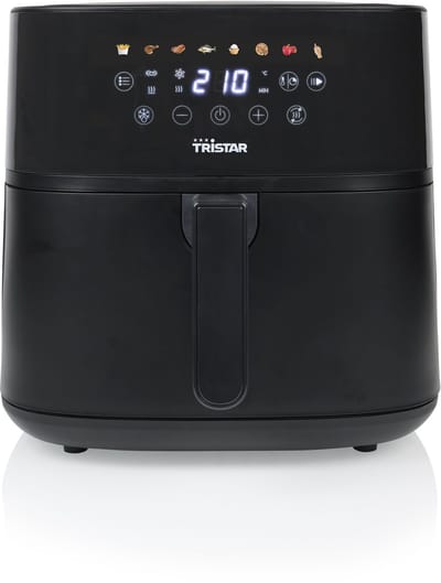 Airfryer 8 Liter – 2000W – Digitale Airfryer met LED Touchscreen – 8 Programma’s – PFAS-vrije Antiaanbaklaag – Tristar FR-9071 – Zwart