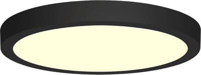 LED Downlight - 18W - Warm Wit 3000K - Mat Zwart - Opbouw - Rond - Aluminium - Ø225mm