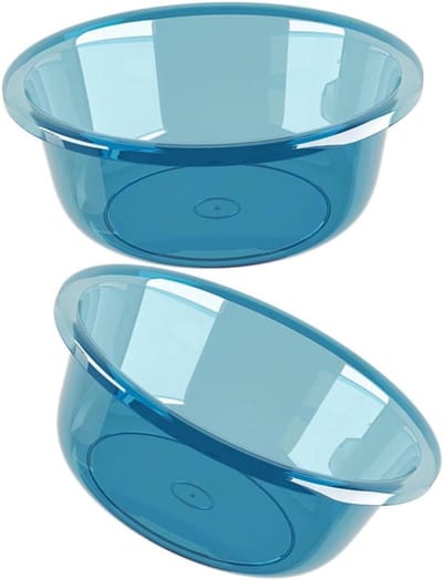 Kunststof Bakken - Wastafels Set - Huishoudelijk Gebruik - Compact Ontwerp - 2 Stuks - Blauw