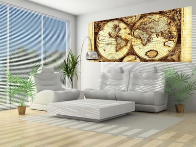 World Map Vintage Photo Wallcovering