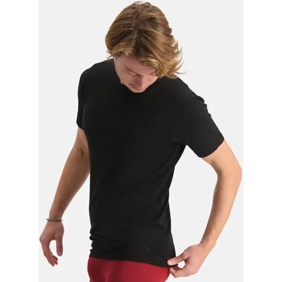 Comfortabel & Zijdezacht Bamboo Basics T-Shirts Ray ronde hals (2-pack) - Zwart - S
