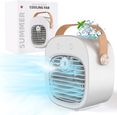 Draagbare Luchtkoeler - Mini Persoonlijke Airconditioner met 3 Snelheden en Luchtbevochtiger