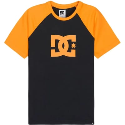 Dc Shoes Corpo Raglan T-shirt Met Korte Mouwen Zwart 10 Years Jongen