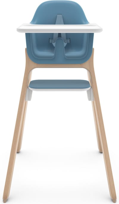 UPPAbaby Ciro Caleb - Kinderstoel - Blauw - Hout - Verstelbare Voetensteun - Afneembaar Eetblad