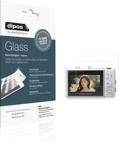 dipos – 2x Pantserfolie geschikt voor bergxperten Optinexo 4K | 9H Screenprotector