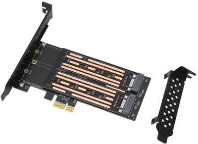 aladdien - M.2 NVMe naar Adapter - Dual M.2 uitbreidingskaart - Snelle dataverbinding - Compatibel met Windows 7/8/10/11 - Ideaal voor gam...