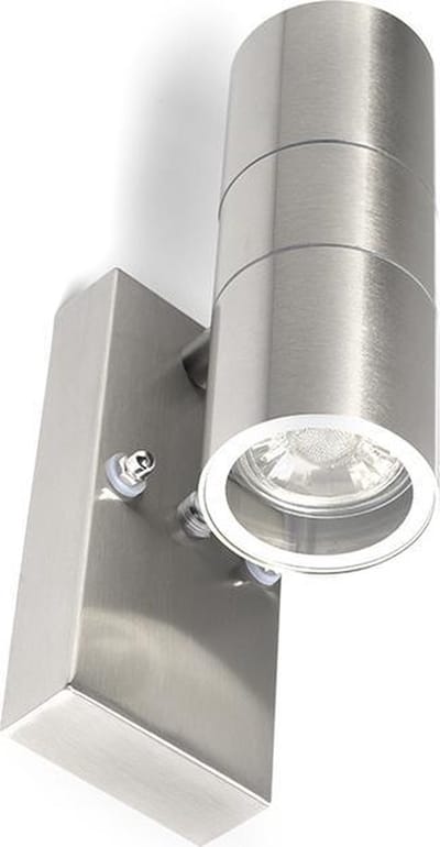 QAZQA duo - Moderne Buitenlamp Up Down voor buiten - 2 lichts - D 110 mm - Staal - Buitenverlichting