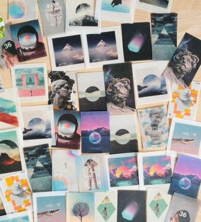 50x Washi stickers - Postmodern - 15x9 cm - Bullet journal - Scrapbooking - Laptopstickers - Decoratie - Washi tape stickers - Planner - Journaling - Knutselen - DIY - Jonyx