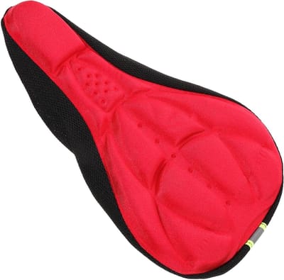 Zadelhoes Fiets - Fietszadelkussen - Comfortabel Fietsen - Ergonomisch Ontwerp - 27 x 17 cm - Rood