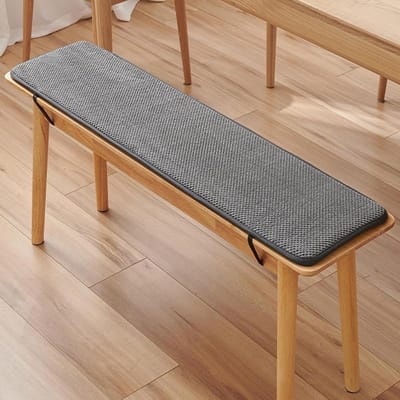 Zitkussen Tuinbank - Lange Stoel Kussen - Buiten Ontspannen - Wasbaar Antislip - 30 x 180 cm - Grijs