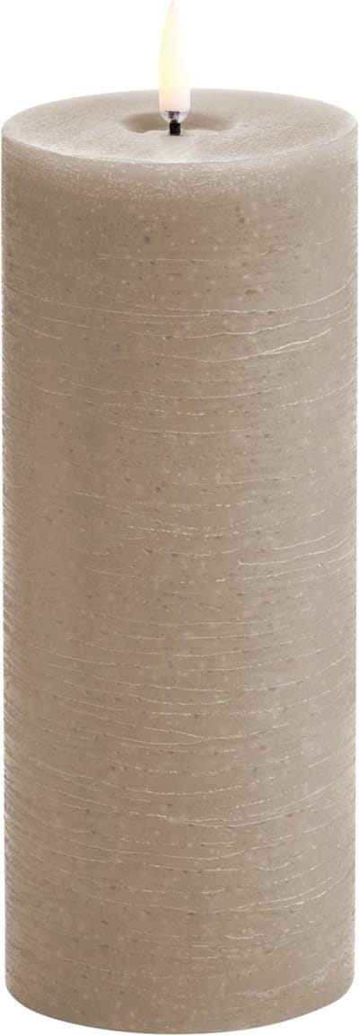 Led kaars - Uyuni led-kaars Melted 7,8 x 20cm sandstone