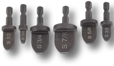 Dailygoods- Pijpboor Set - 6 Stuks - Buisexpander - Zeskant Handvat - Lagerstaal - 7/8 inch tot 1/4 inch