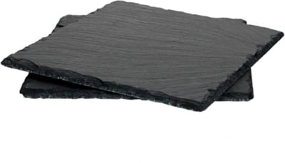 Set van 2 leistenen borden 17x17 cm - 23464639