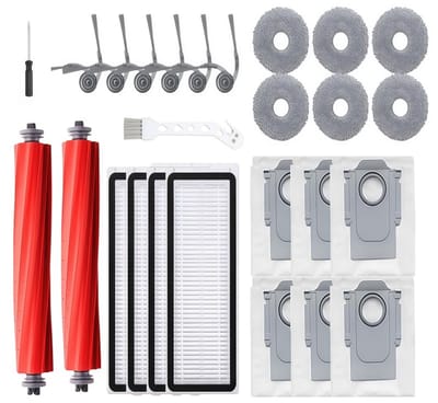 Roborock QV35A/QV35S Accessoires – 26-delige Onderhoudsset – Geschikt voor QV 35A, QV 35S & Q Revo L – Borstels, Filters, Dweilpads & Stofzakken