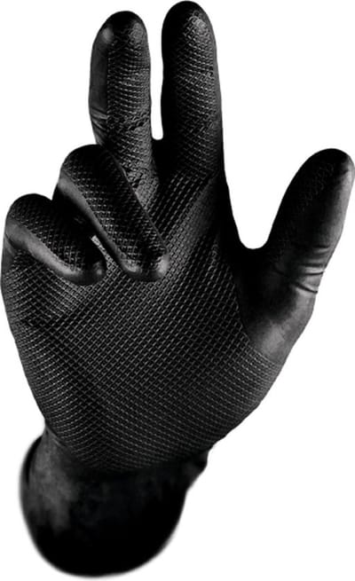 Gripster Max-Grip Nitril Handschoenen - M - Zwart - 50 stuks