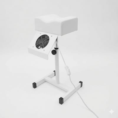 Cellista Pedicurekruk Verstelbaar - Voetsteun met Afzuiging - Manicure Stoel Salon - Nagel Voetsteun met Ventilator - 48-68cm