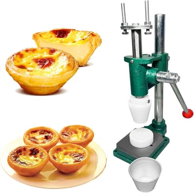 Eiertaart Persmachine - Taartvorm Maker - Bakken Thuis - Handmatige Bediening - 12x20x42 cm - Zilver