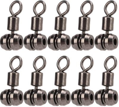 Dailygoods- Barrel Swivels 10 Stuks - Driehoekige Verbinding - Vissen Accessoire - Zoutwater/Freshwater - Schokbestendig - Flexibele Rotatie - Visswivels