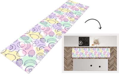 Keukenloper - Loper keuken - Patroon - Eten - Zomer - 200x50 cm - Keukenloper vinyl