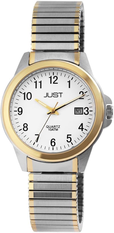 JUST Herenhorloge van roestvrij staal Roswin Just herenhorloge van roestvrij staal met trekband, 3 wijzers,