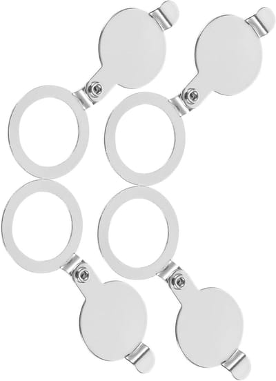 Deurspion Privacy Afdekking - Kijkgaatje Afdekking - Beveiliging Thuis - Zelfklevende Installatie - 5.5 x 2.2 cm - Zilver