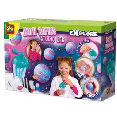SES Creative - Explore - Bruisballen Studio Lab - Science Speelgoed Voor Kinderen - Badbruisbal maken - STEM speelgoed - Experimenteerdozen - Made in Holland - Vanaf 8 Jaar