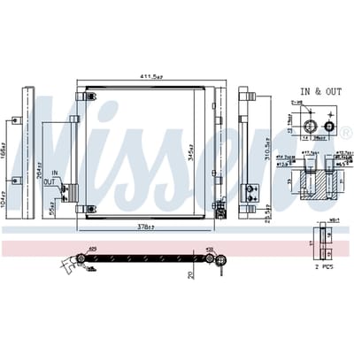 Condensator, airconditioning NISSENS 940679