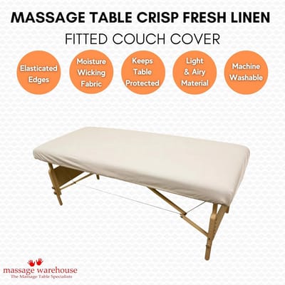Linnen Massagetafel Overtrek - Fris en Zacht - Universele Maat - Machine Wasbaar