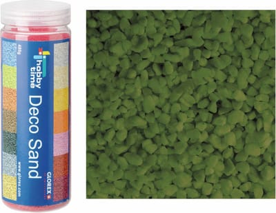 Decoratie zand/kiezels - donker groen - 500gr - zandkorrels - mini steentjes - 2 tot 6 mm
