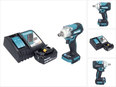 Makita DTW 301 RT1 accu slagmoersleutel 18 V 330 Nm 1/2" borstelloos + 1x oplaadbare accu 5.0 Ah + lader