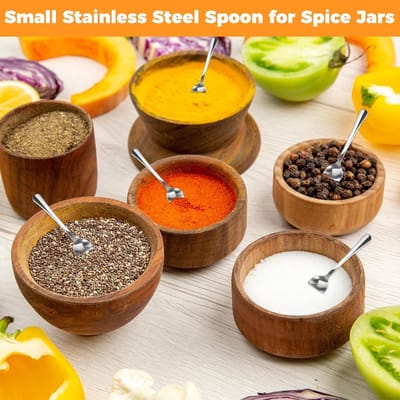 10 Stuks Kleine Lepels van Roestvrij Staal, 7.5 X 1.6 cm Tiny Roestvrijstalen Lepels voor Kruidenpotjes, Mini-Espressolpels, Schattige Roestvrijstalen Mini-Lepels, voor Specerijen, Zout, Honing