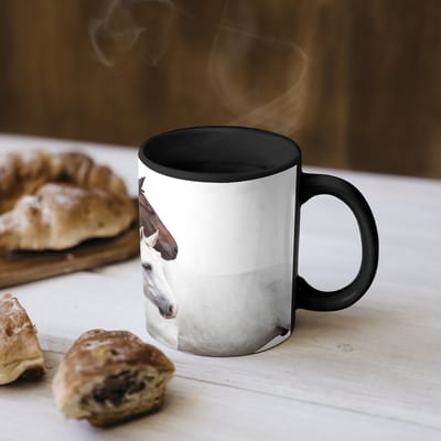 Magische Mok - Foto op Warmte Mokken - Koffiemok - Paard - Modern - Balans - Magic Mok - Beker - 350 ML - Theemok