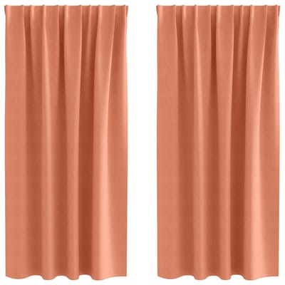 vidaXL Zwart-out Gordijnen met Ringen 2 st Terracotta 175 x 140 cm