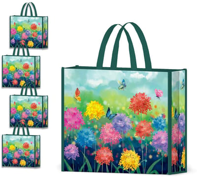 Dailygoods- Boodschappentas Herbruikbaar - Opvouwbaar - Wasbaar - Kerst - Draagtas - 50LBS Inhoud - Herbruikbare Tas