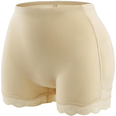 Gewatteerde Billen Lifter Ondergoed Billen Vergroter Body Shaper Heup Shapwear Ondergoed Push Up Slipjes L beige