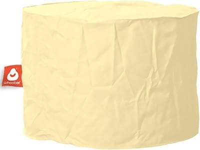 Whoober zitzak poef Rhodos outdoor crème - Wasbaar - Voor binnen en buiten