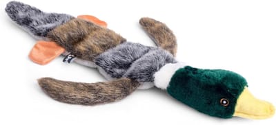 Famanu – Luxe pluche hondenknuffel eend – Meerdere piepers – Zacht hondenspeelgoed