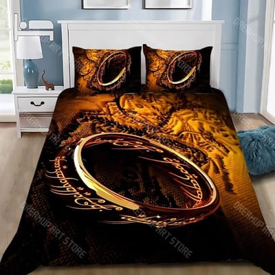 Film L-Lords Of The Rings Dekbedovertrek Kussensloop Beddengoed Set Volwassen Jongen Meisje Slaapkamer Decoratie Kinder Cadeau Enkel Dubbel Maat EU Single(135*200cm)3pcs