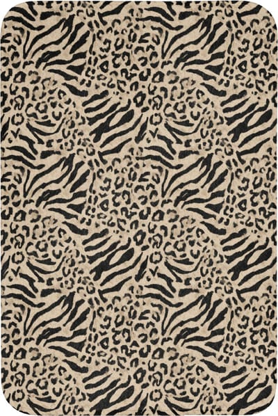 Badmat 60x90 cm - Antislip - Giraf - Zebra - Motief - Bruin - Badmatten voor badkamer - Badkamermat - Douchemat - Badkamer mat